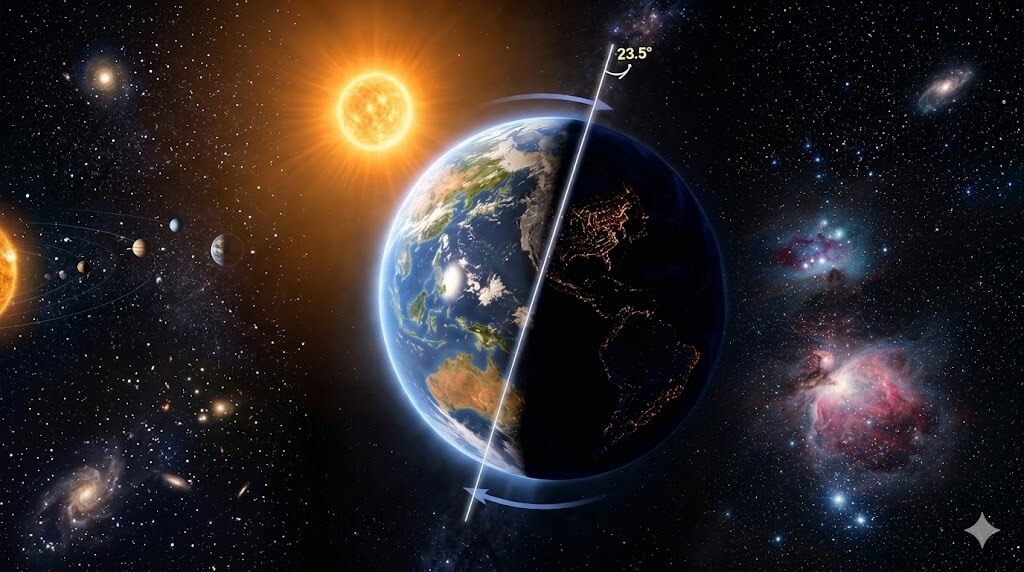 The changing of the seasons has nothing to do with how close or far the Earth is from the Sun